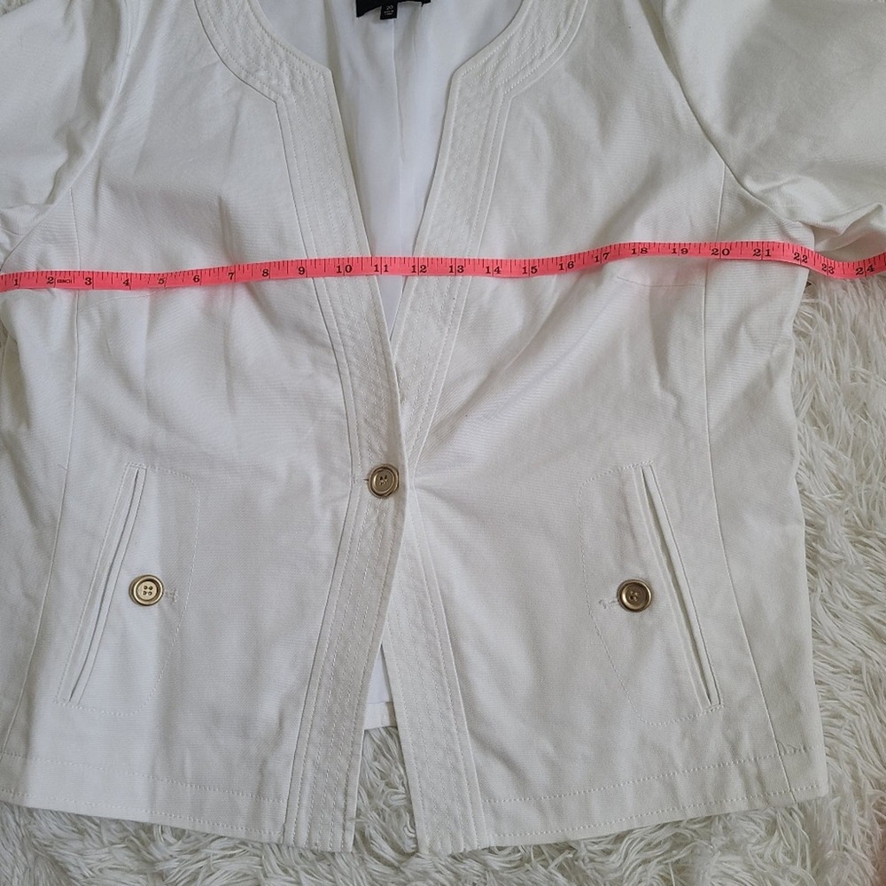 Talbots White Gold Button Blazer Size 20 - Picture 6 of 10